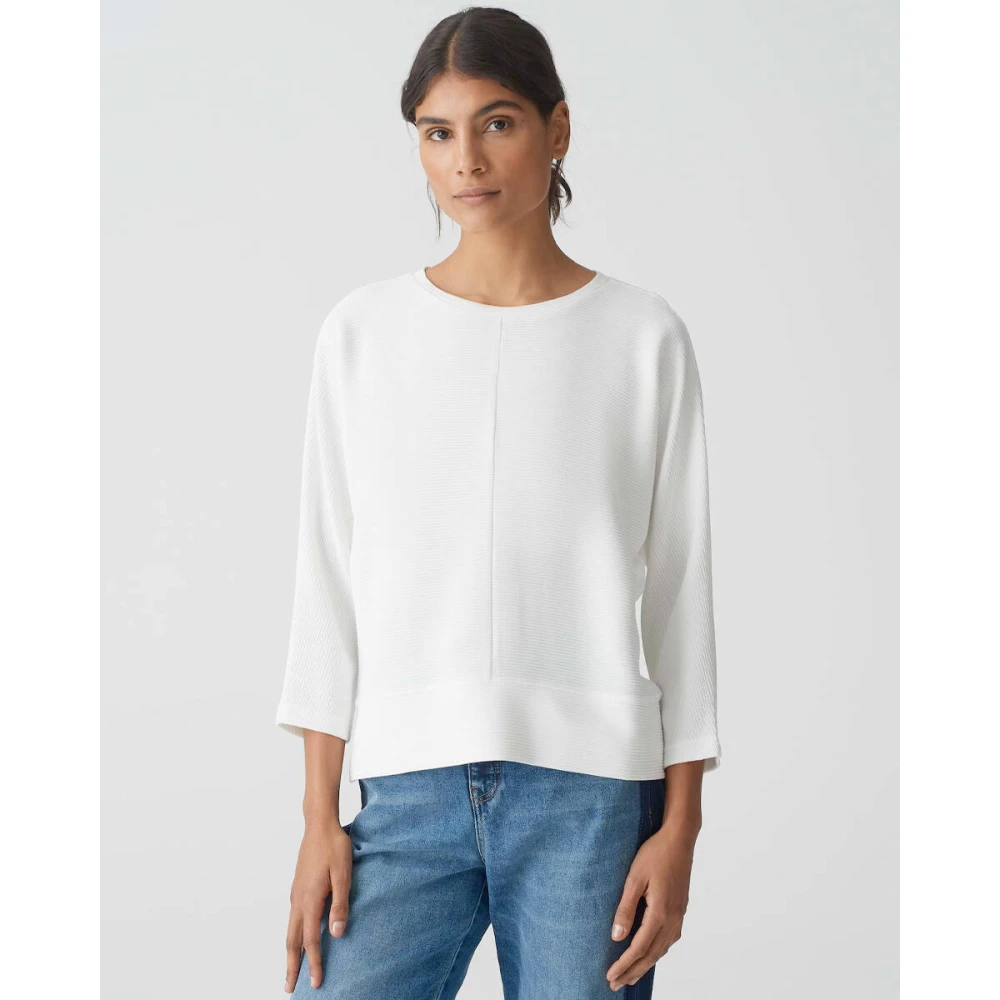 Opus Lange Mouw Top Sinni Beige Dames