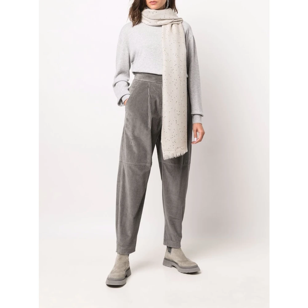 BRUNELLO CUCINELLI Veertje Stola Sjaal Gray Dames