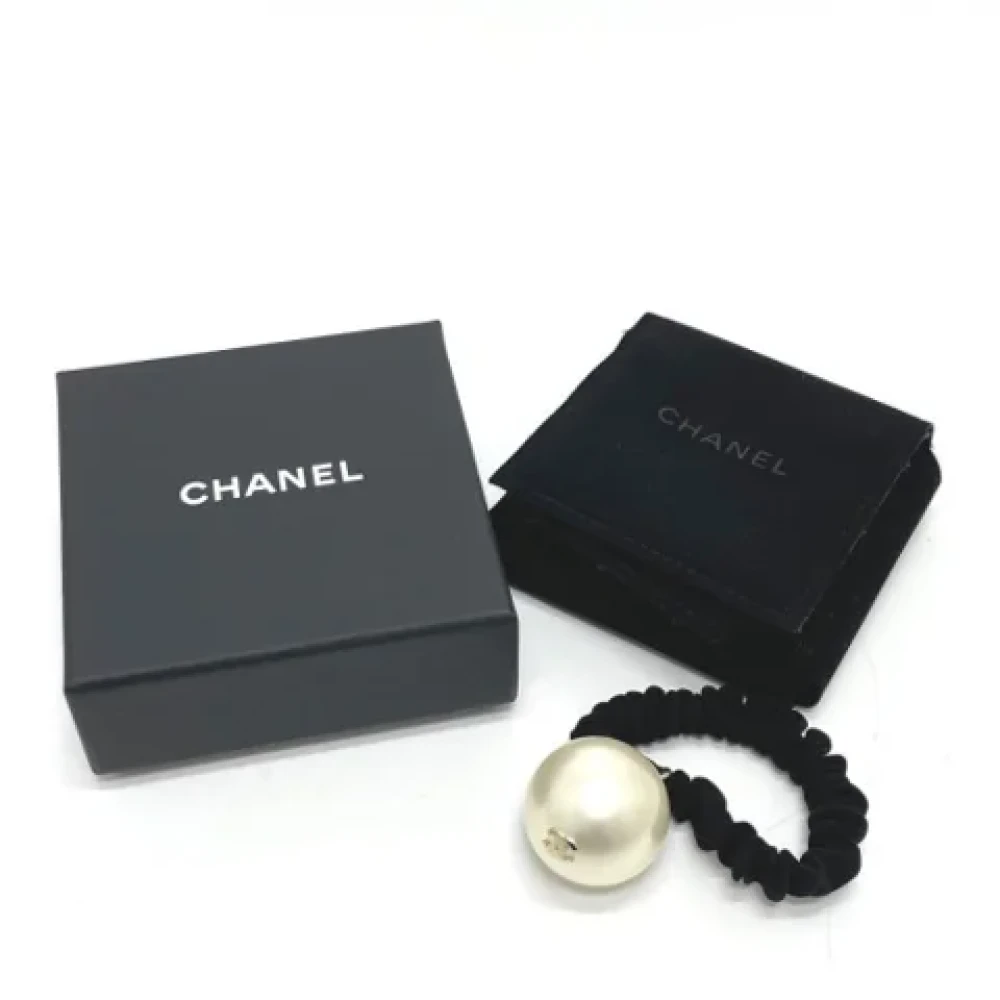 Chanel Vintage Pre-owned Fabric hair-accessories Black Dames