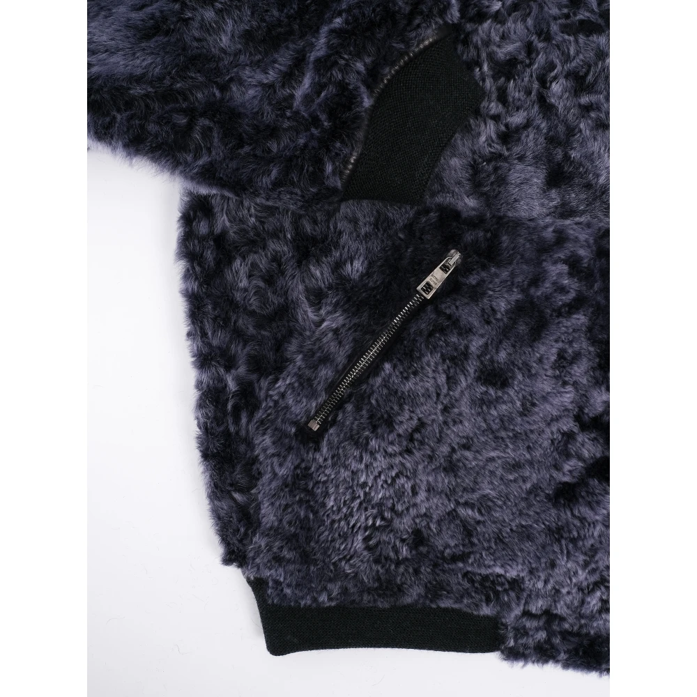 Giorgio Brato Omkeerbare Shearling Bomberjas Black Dames