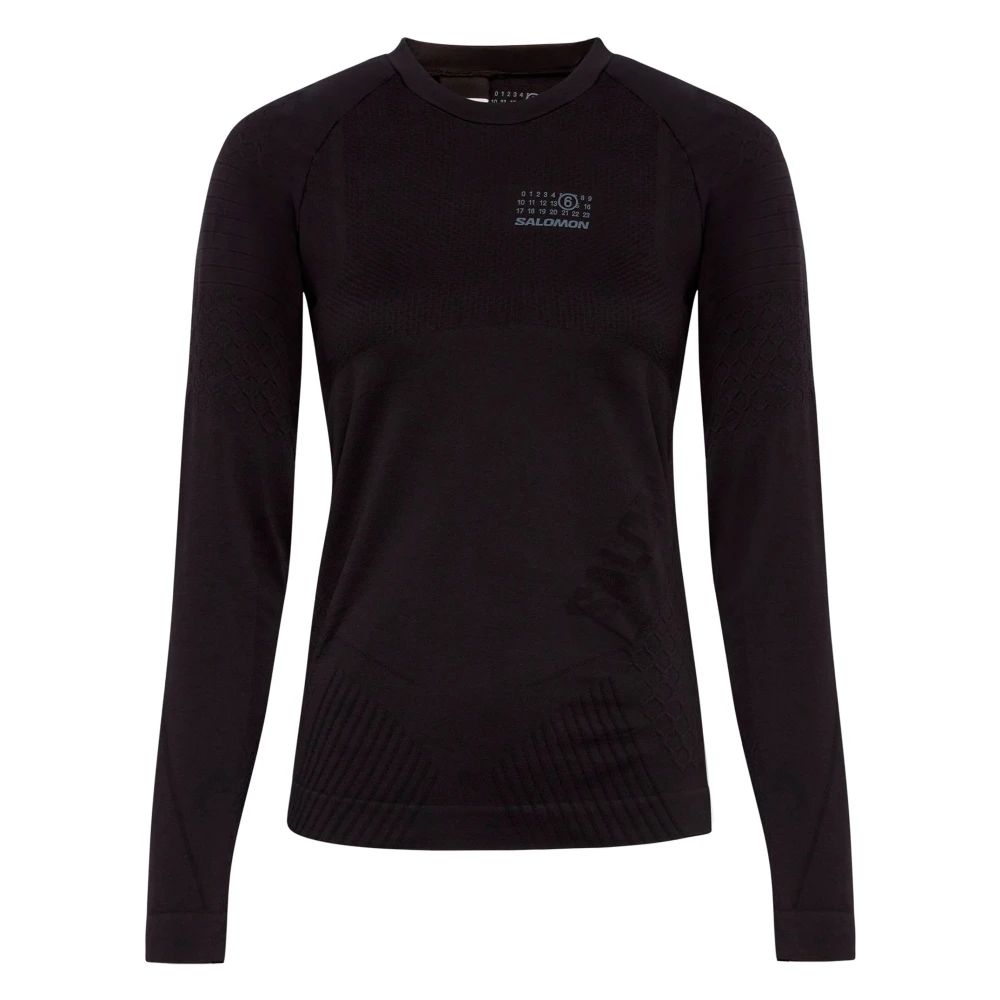 MM6 Maison Margiela Stijlvol Longsleeve Top Black Dames