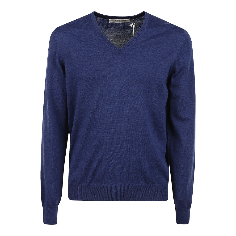 Gran Sasso Clear Blue Merino Sweater Blue Heren