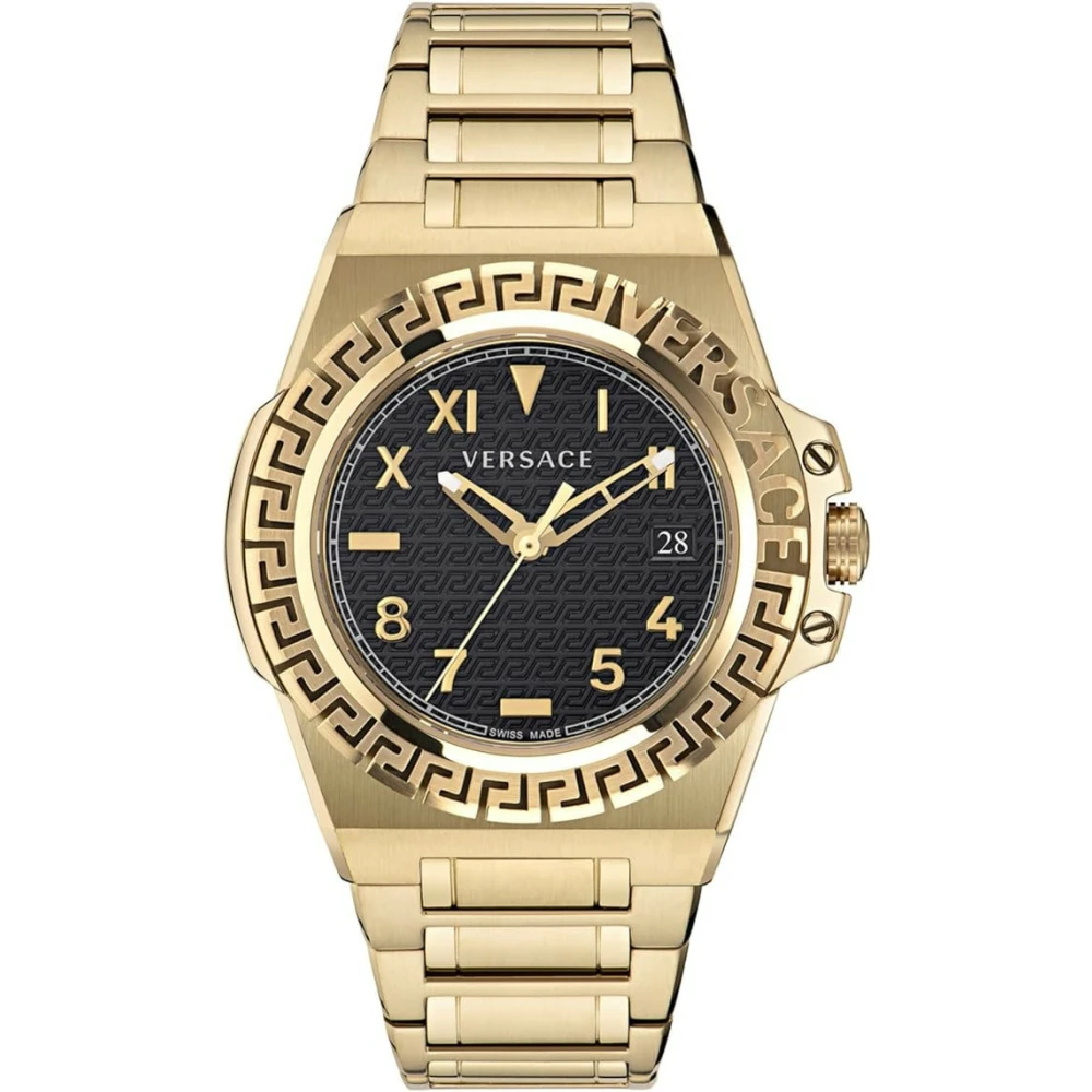 Versace Men's Yellow Watches, One Size, Greca Analogue Watch