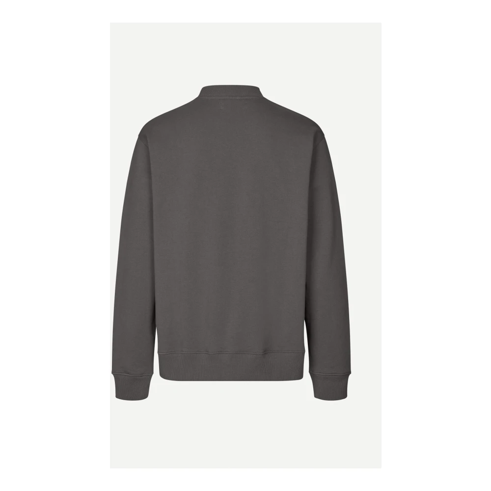 Samsøe Biologisch Katoen Crew Neck Sweater Gray Heren
