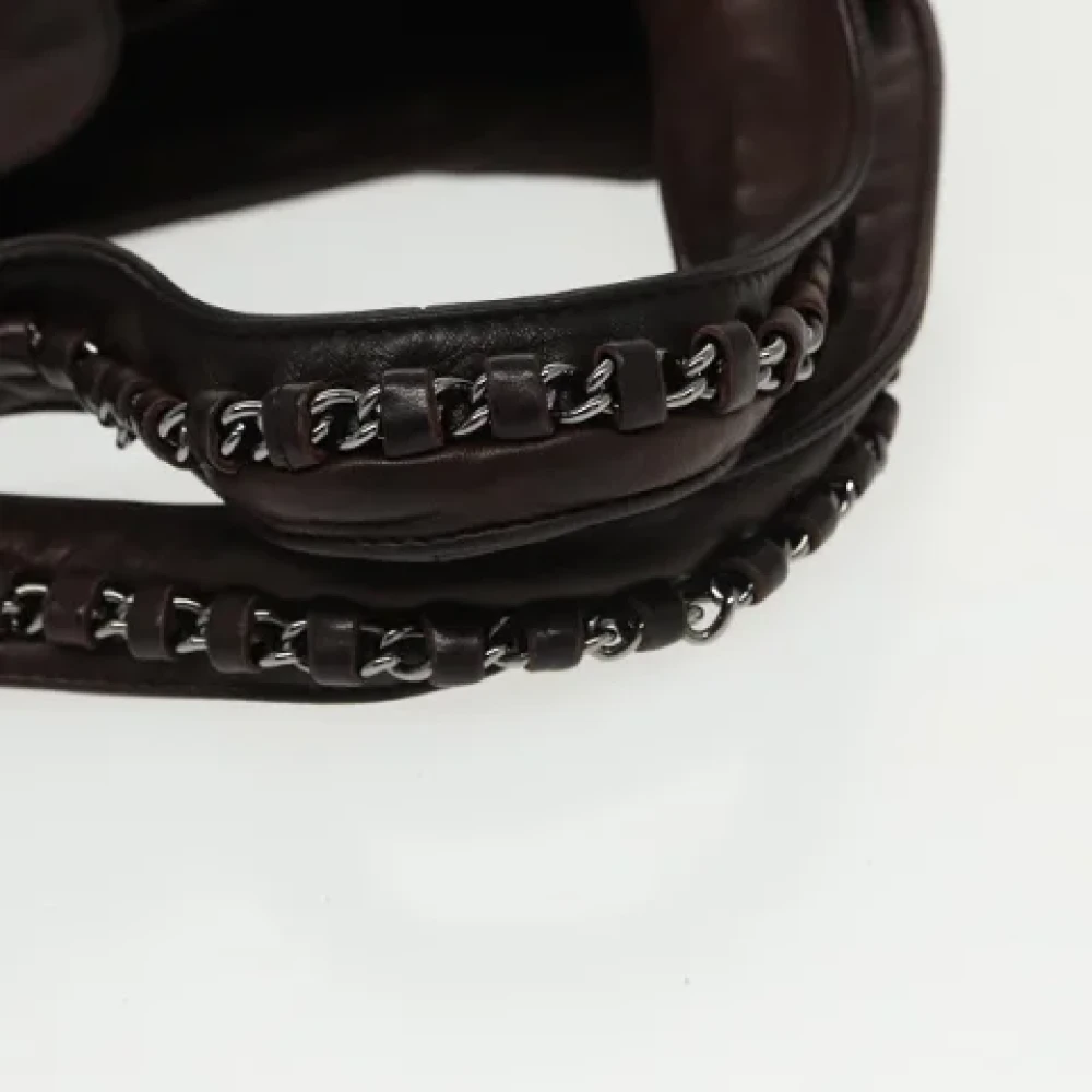 Chanel Vintage Pre-owned Leather handbags Brown Dames