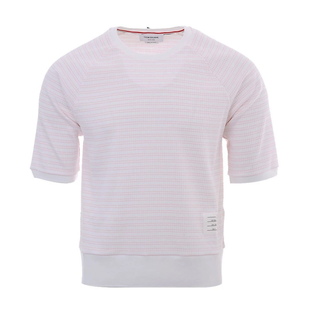 Thom Browne Roze Katoenen T-Shirt Ss22 Pink Heren