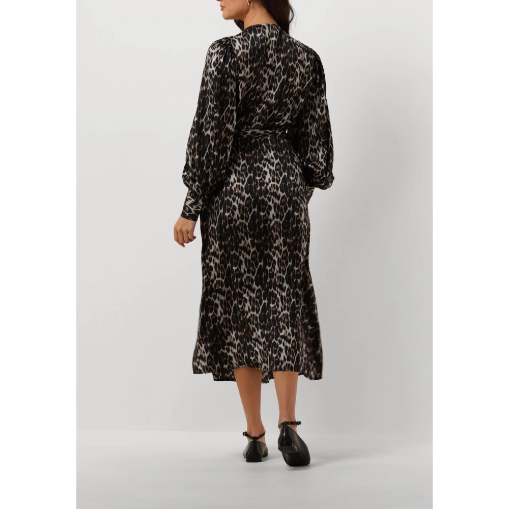 Co'Couture Luipaardprint Wrap Jurk Brown Dames