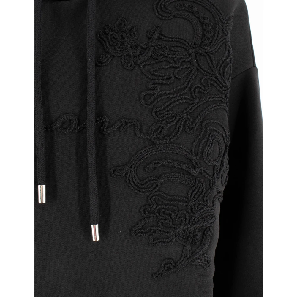 Ermanno Scervino Hoodie met kanten details Black Dames