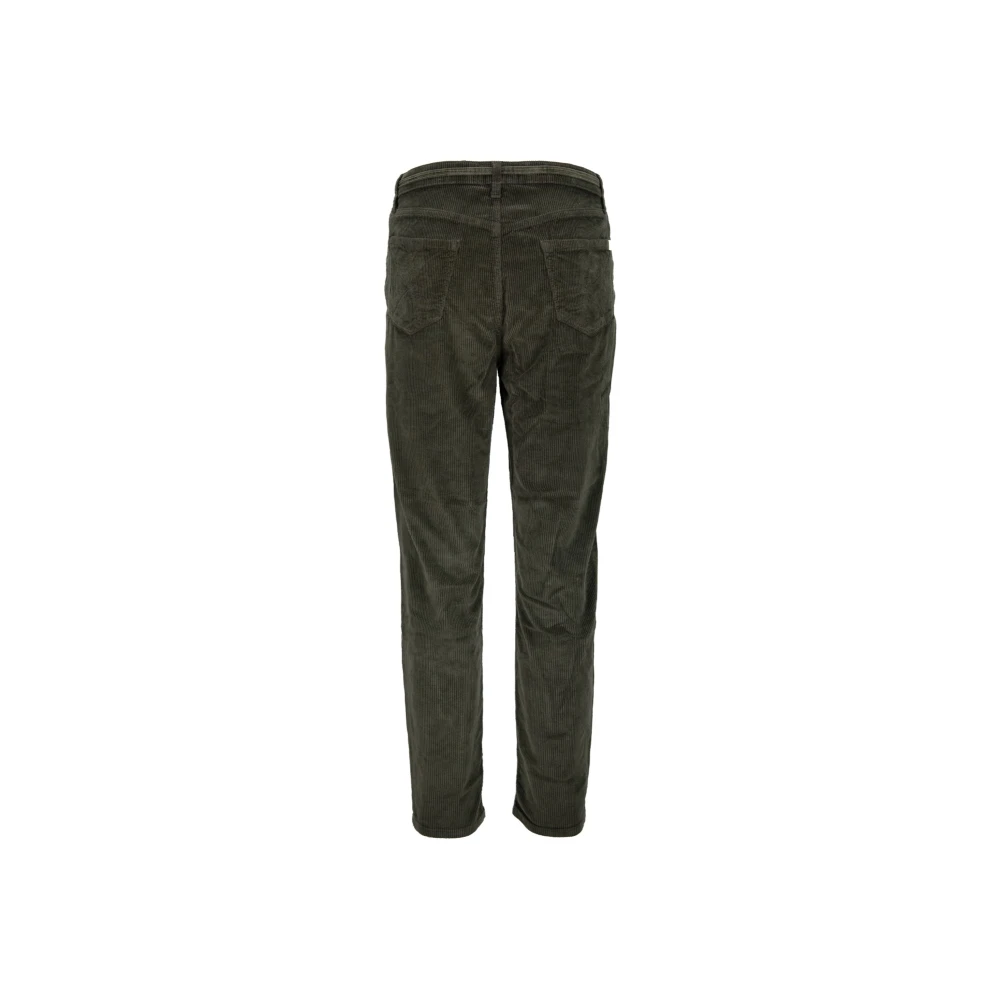 Kaos Gouden Detail Knoop Rits Dames Jeans Green Dames