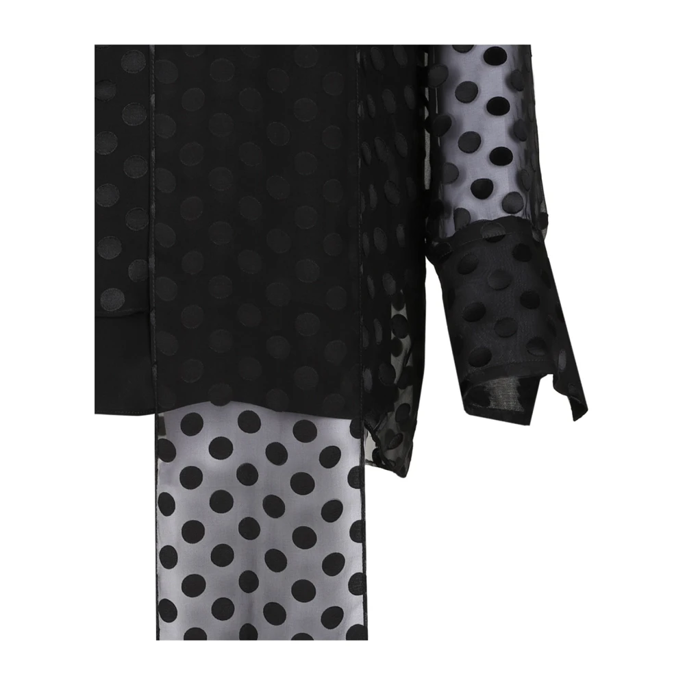 Givenchy Polka Dot Satijnen Blouse Black Dames