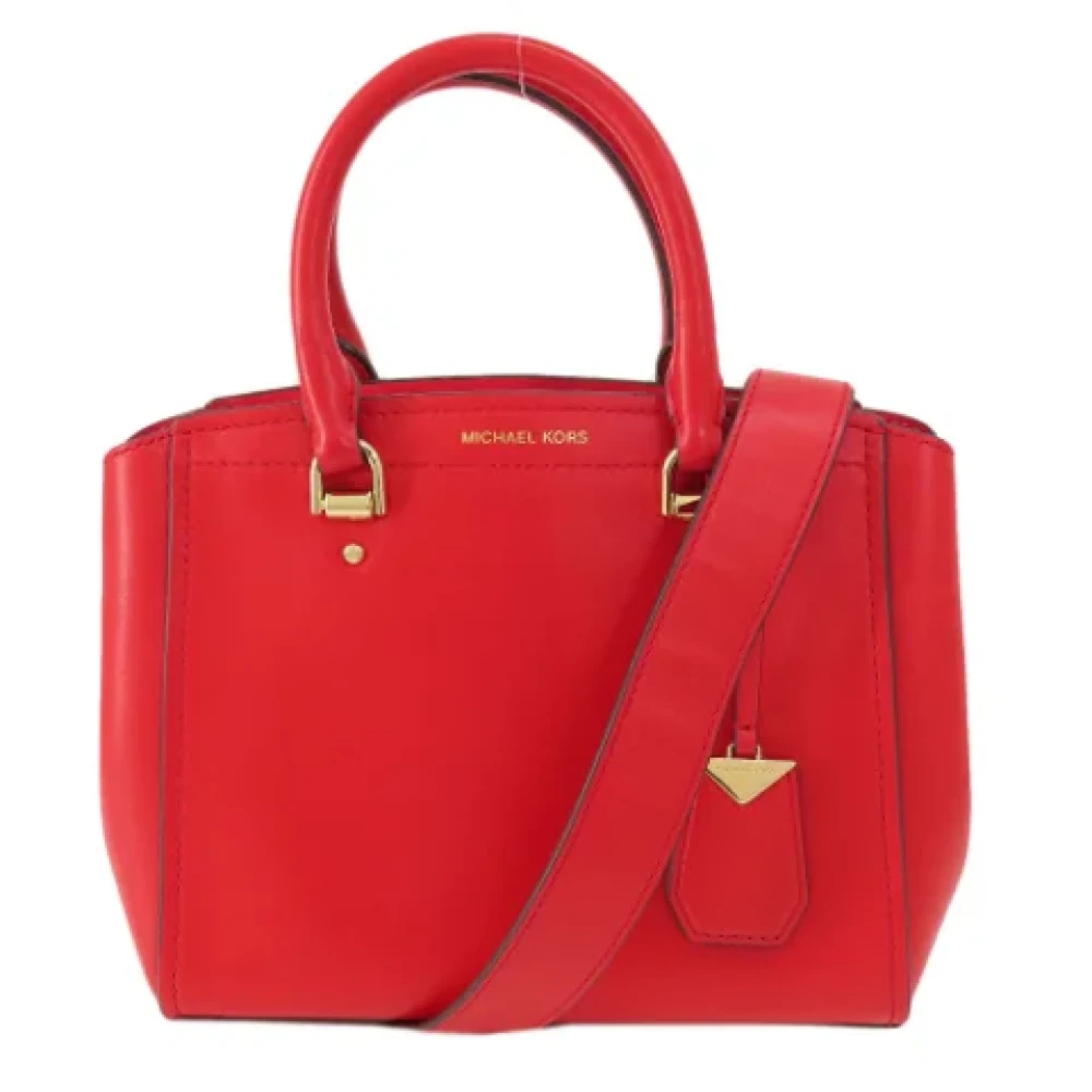 Michael Kors Pre-owned Leather handbags Red Dames