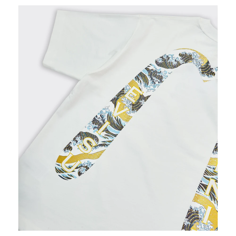 Evisu Meeuw Golf Print T-Shirt White Heren