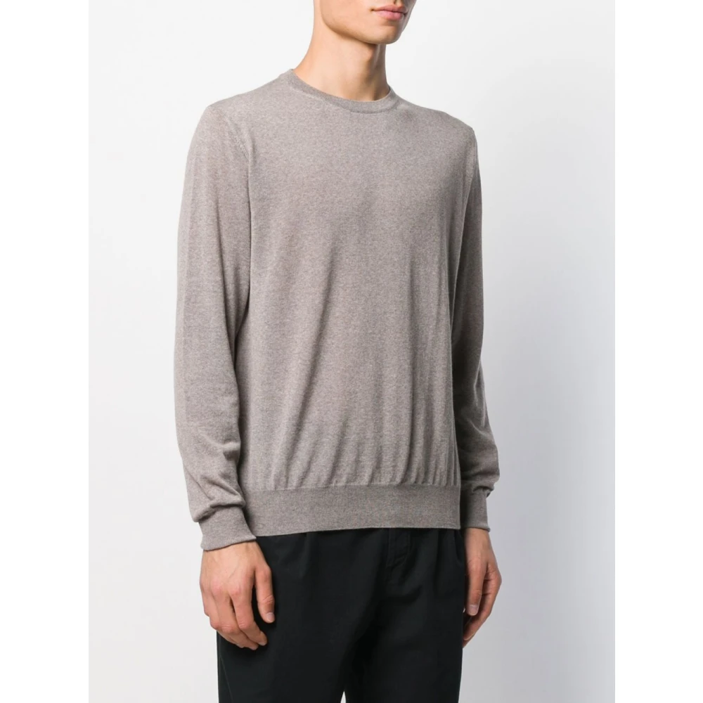 Canali Wollen Jersey Trui Gray Heren