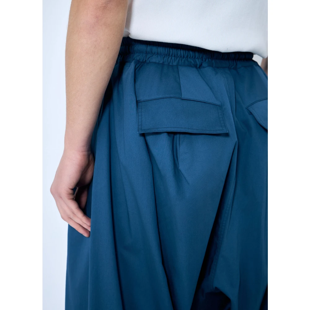 Vivienne Westwood Katoenen Balloon Broek Trekkoord Tailleband Blue Heren