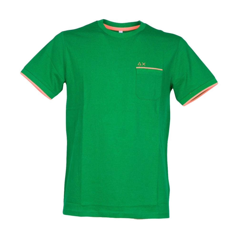 Sun68 T-Shirt Klein MET Groene ZAK Lente Green Heren