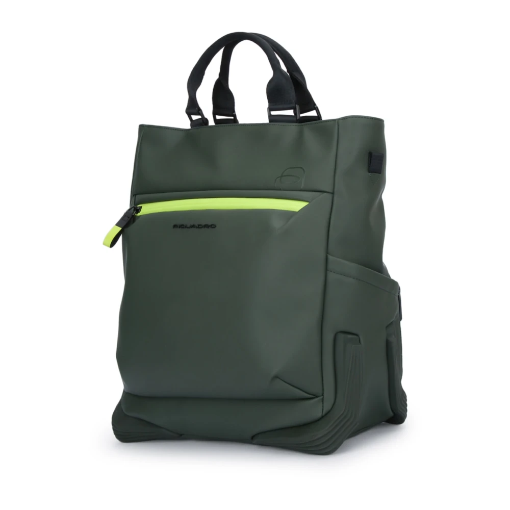 Piquadro Stijlvolle Tote Bag van Stof Green Dames