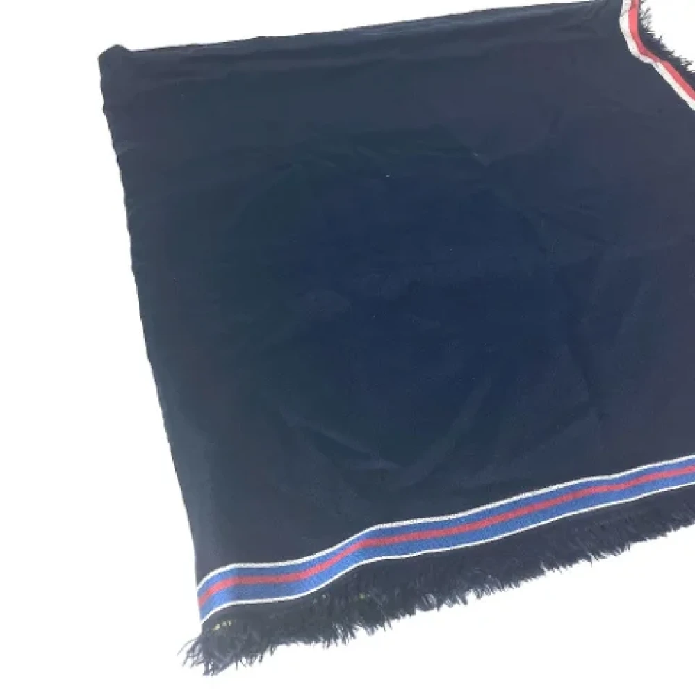 Louis Vuitton Vintage Pre-owned Silk scarves Blue Dames