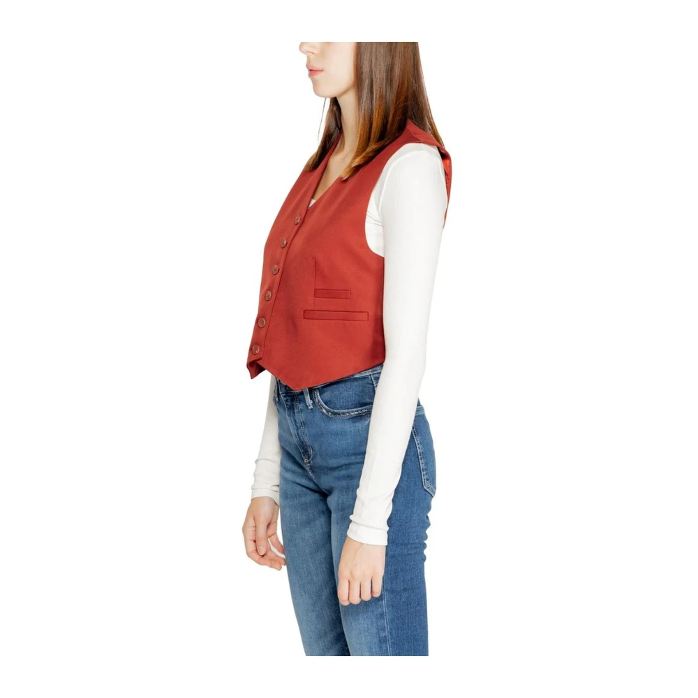 Vero Moda Rode getailleerde vestjas Red Dames