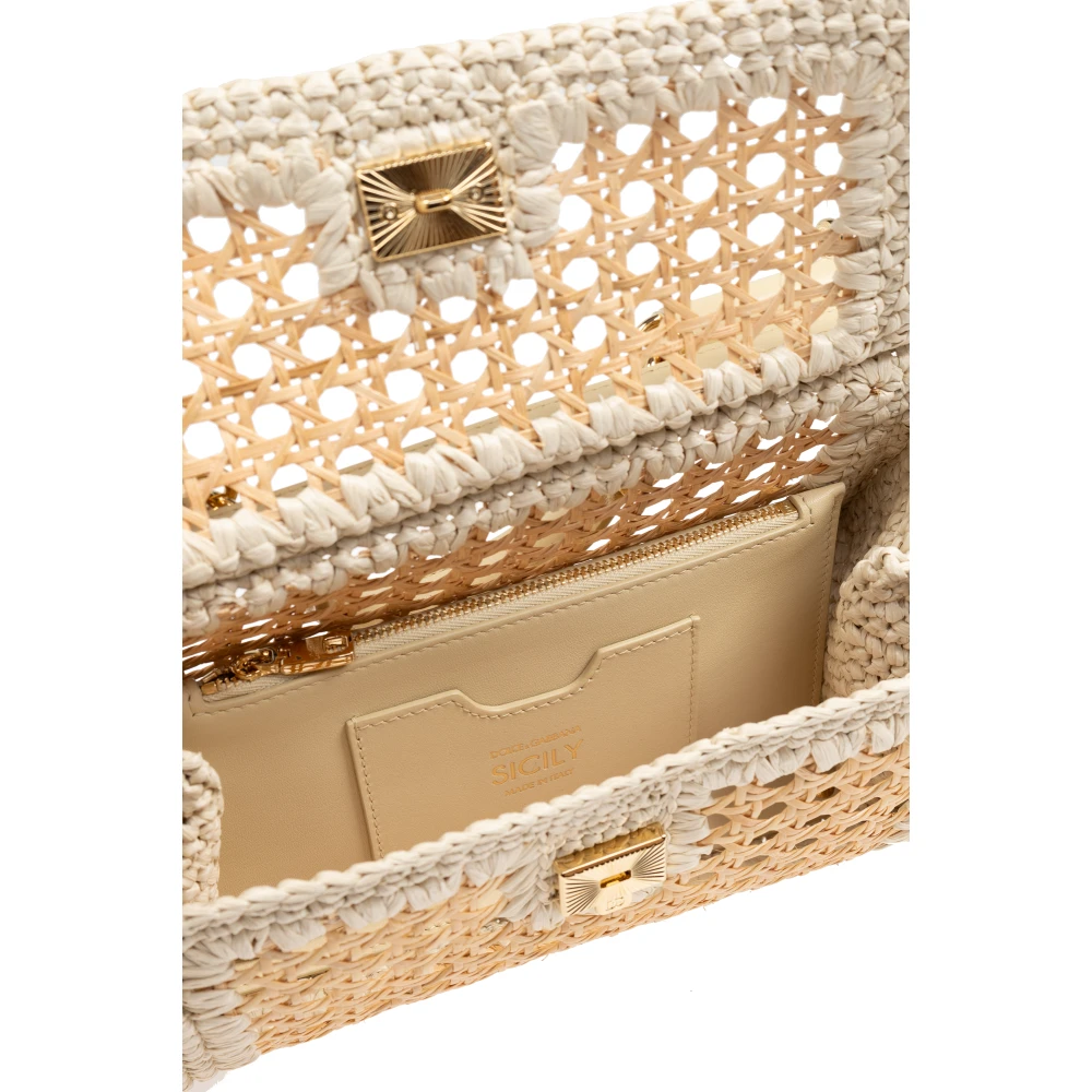 Dolce & Gabbana Schoudertas Sicily Beige Dames