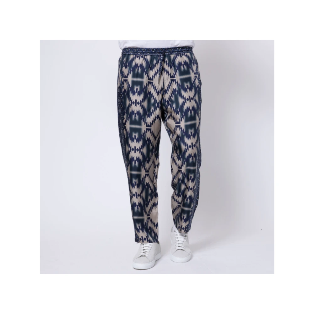 Pierre-Louis Mascia Geometrische wijde broek in blauw Multicolor Dames