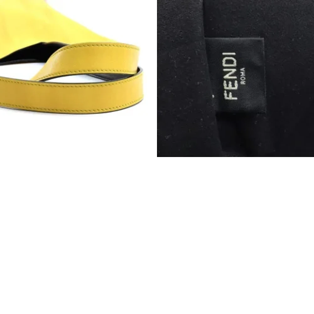 Fendi Vintage Pre-owned Leather shoulder-bags Yellow Heren