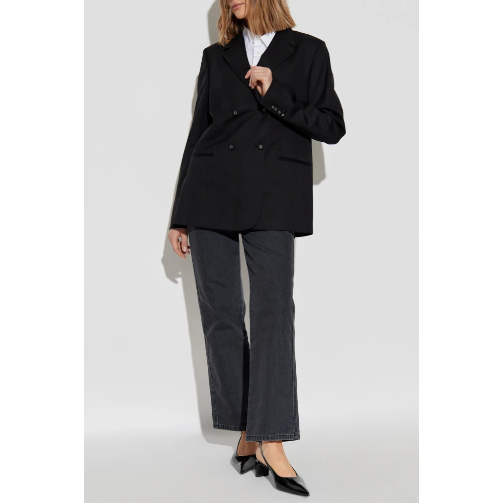 Officine Générale Double-breasted blazer Black Dames