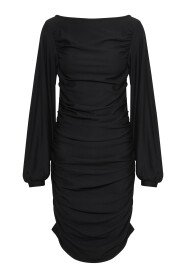 Elegantes Kleid mit Drapierten Effekten und Langen Ärmeln