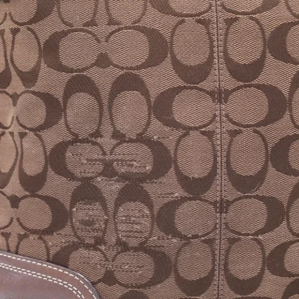 Coach Pre-owned Coated canvas shoulder-bags Brown Dames