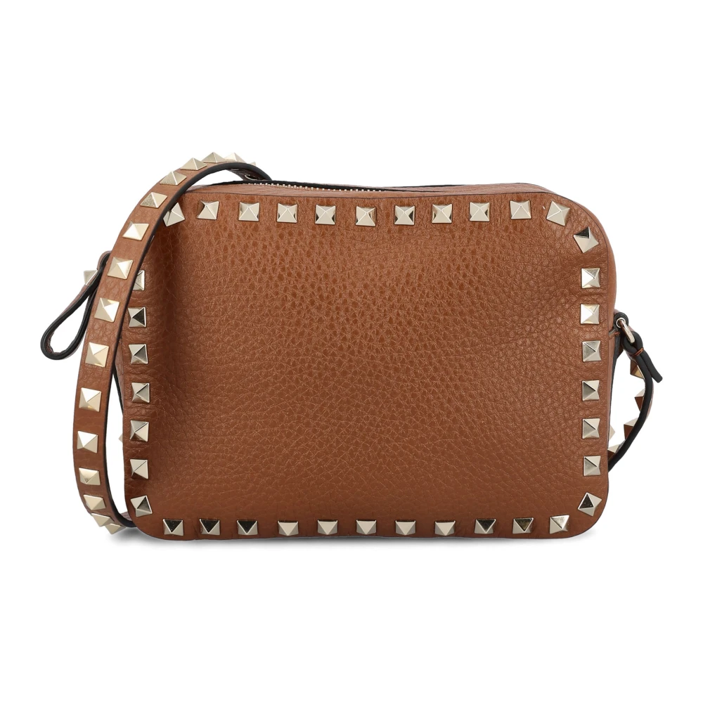 Valentino Garavani Studded Leather Bag Brown Dames