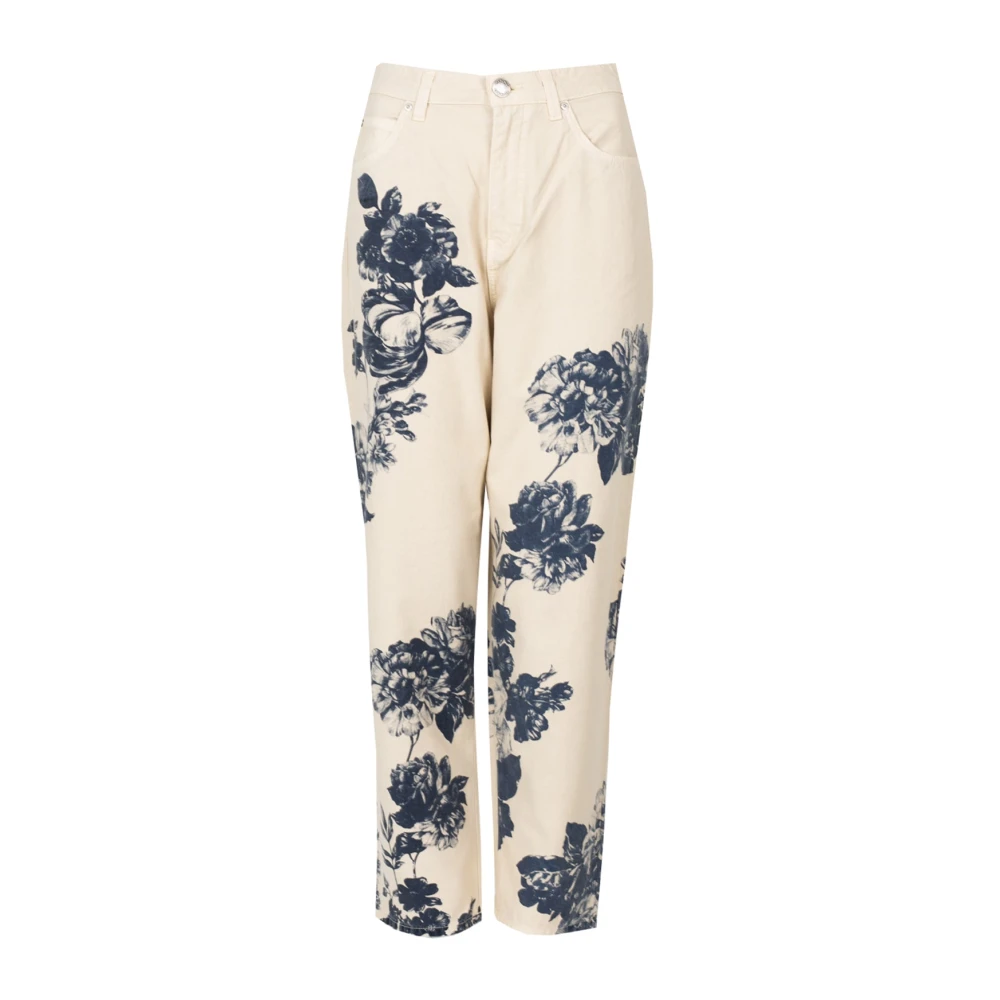 Pinko Bloemenprint Broek White Dames