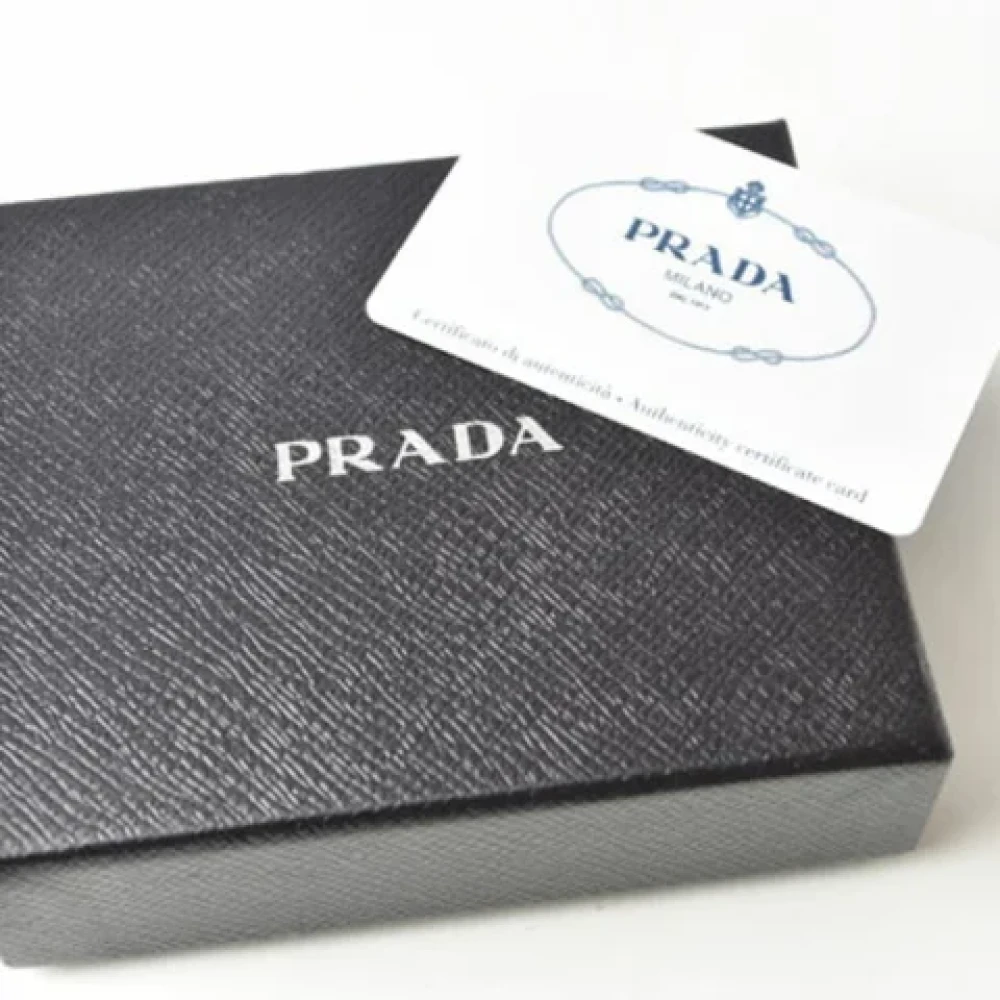 Prada Vintage Pre-owned Fabric wallets Blue Heren