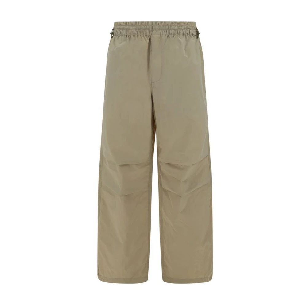 Burberry Verstelbare broek met ritssluiting en elastische tailleband Beige Heren