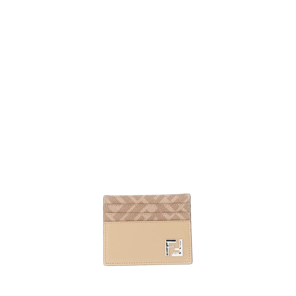 Fendi Men's Beige Wallets & Cardholders, One Size, Ff Squared Card Holder