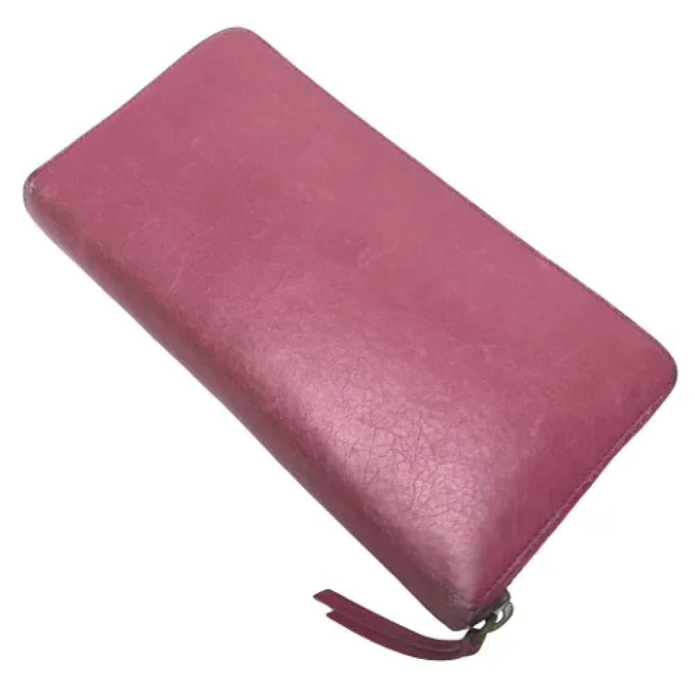 Balenciaga Vintage Pre-owned Leather wallets Pink Dames