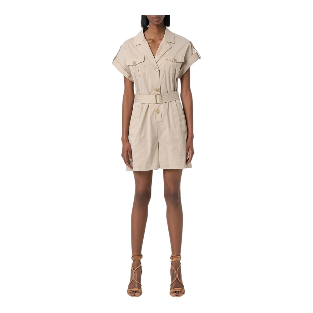 Fracomina Women's Beige Abito - Playsuits - L - Jumpsuits & Playsuits