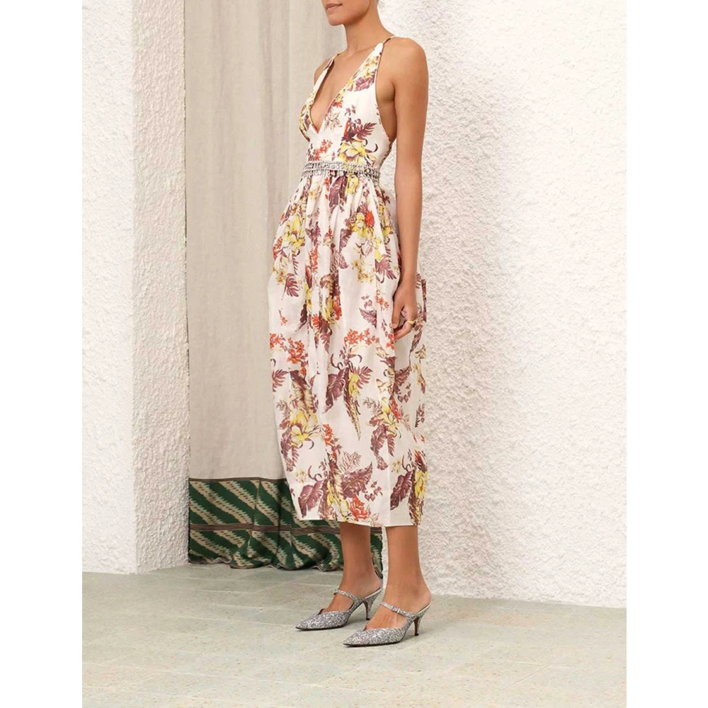 Zimmermann Tulpen Bloemenjurk Lage Rug Multicolor Dames