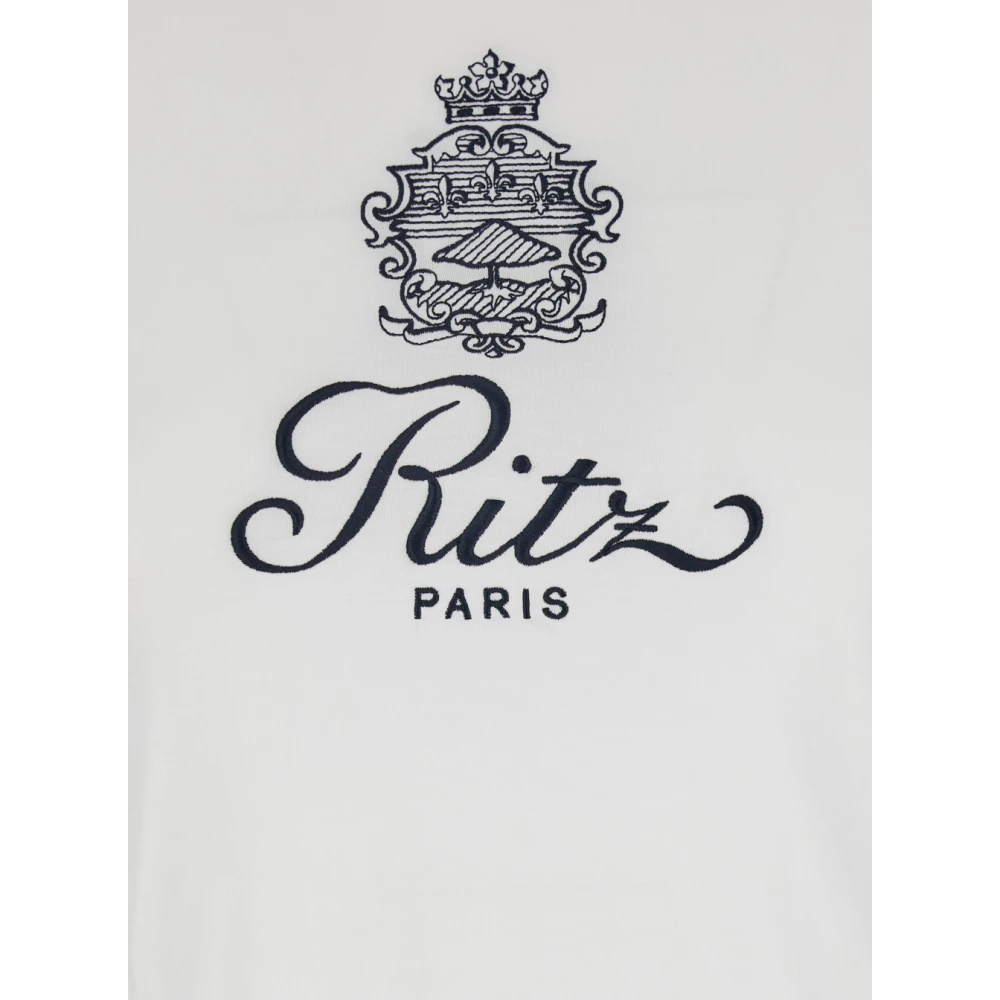 Frame Ritz Paris Logo Wit Katoenen T-shirt White Dames