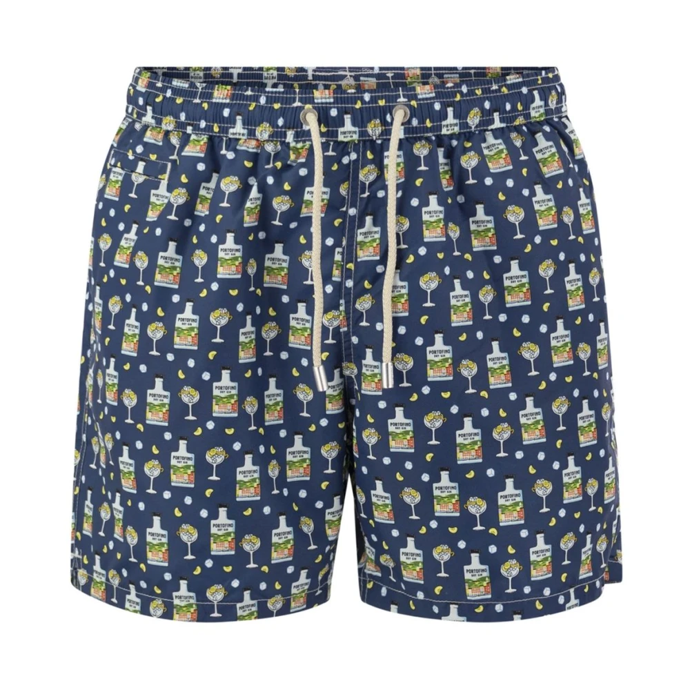 MC2 Saint Barth Blauwe Polyester Heren Zwembroek Blue Heren