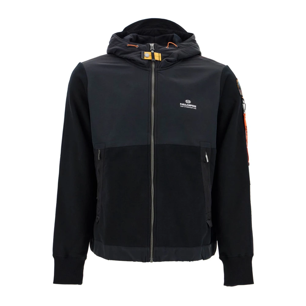 Parajumpers Trident Hooded Zip-Up Sweatshirt Black, Herr