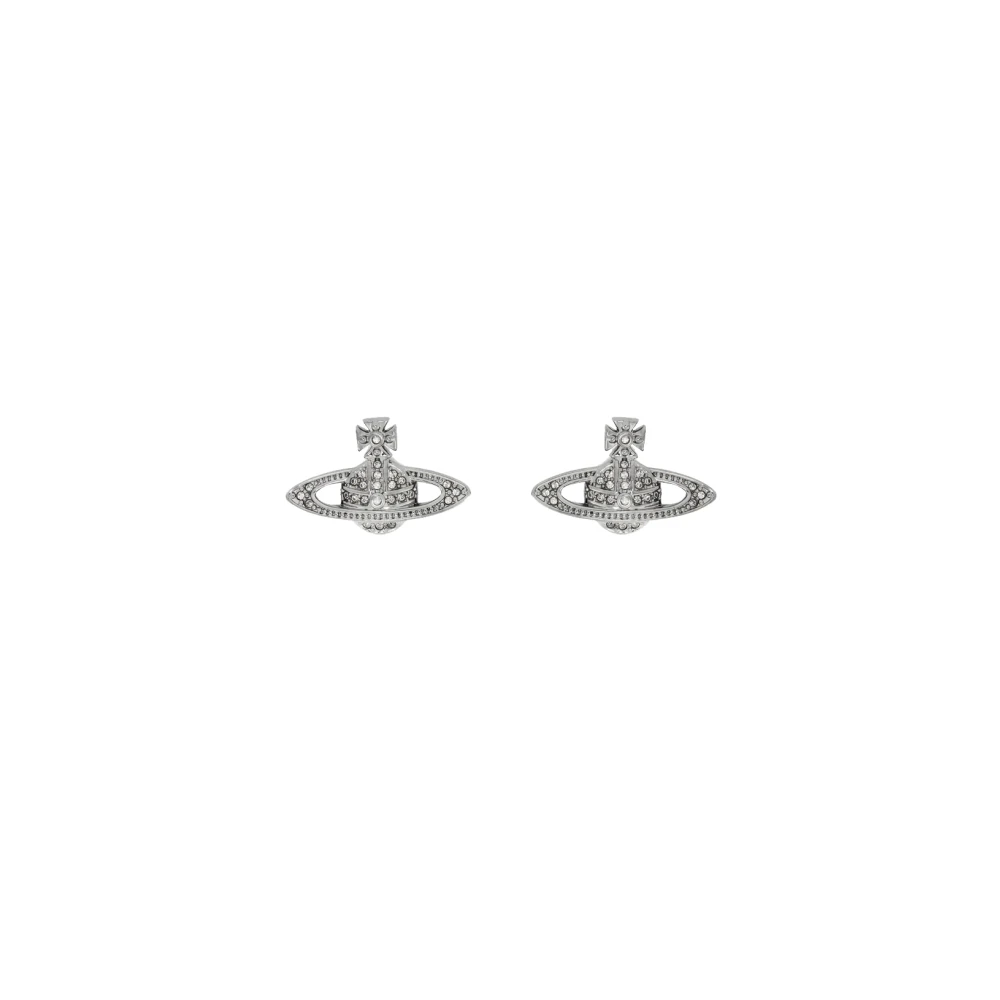 Vivienne Westwood Earrings, Female, One Size, Mini Bas Relief Earrings Gray