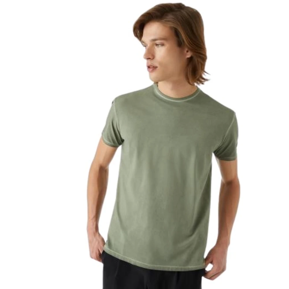 RRD Washed Green Elasticized T-Shirt Green Heren