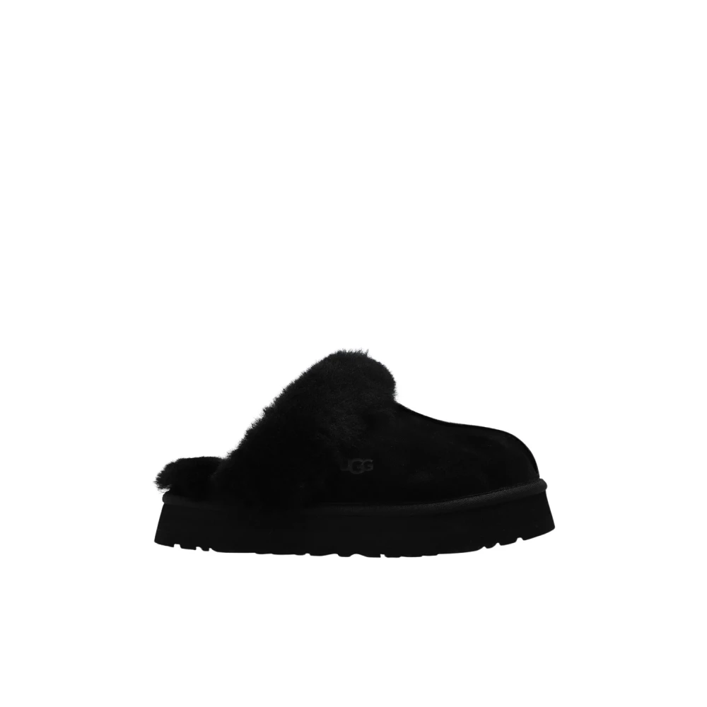 Ugg Donna Nero - Disquette Suede Slides - Shoes - 40 Eu