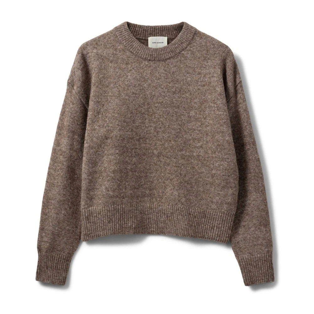 Sofie Schnoor Bruin Melange Sweater Nimasw Stijl Brown Dames