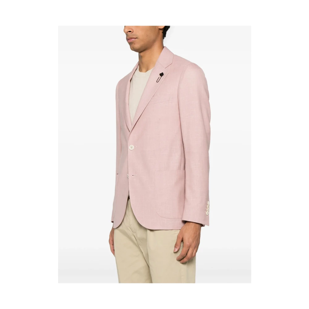 Lardini Lichtroze Jas met Achterventilatie Pink Heren