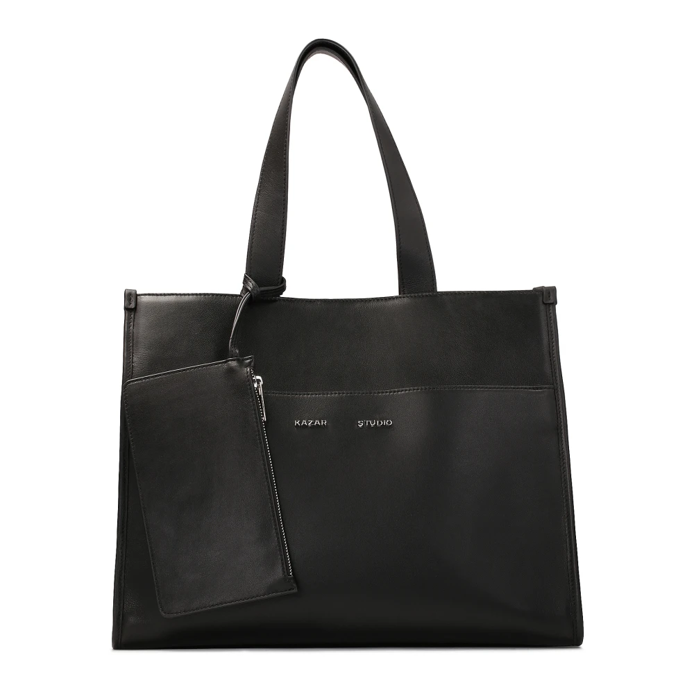 Kazar Studio Grote zwarte tote tas met etui Black Dames