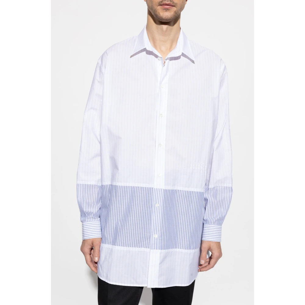 MM6 Maison Margiela Shirt met streepmotief White Heren