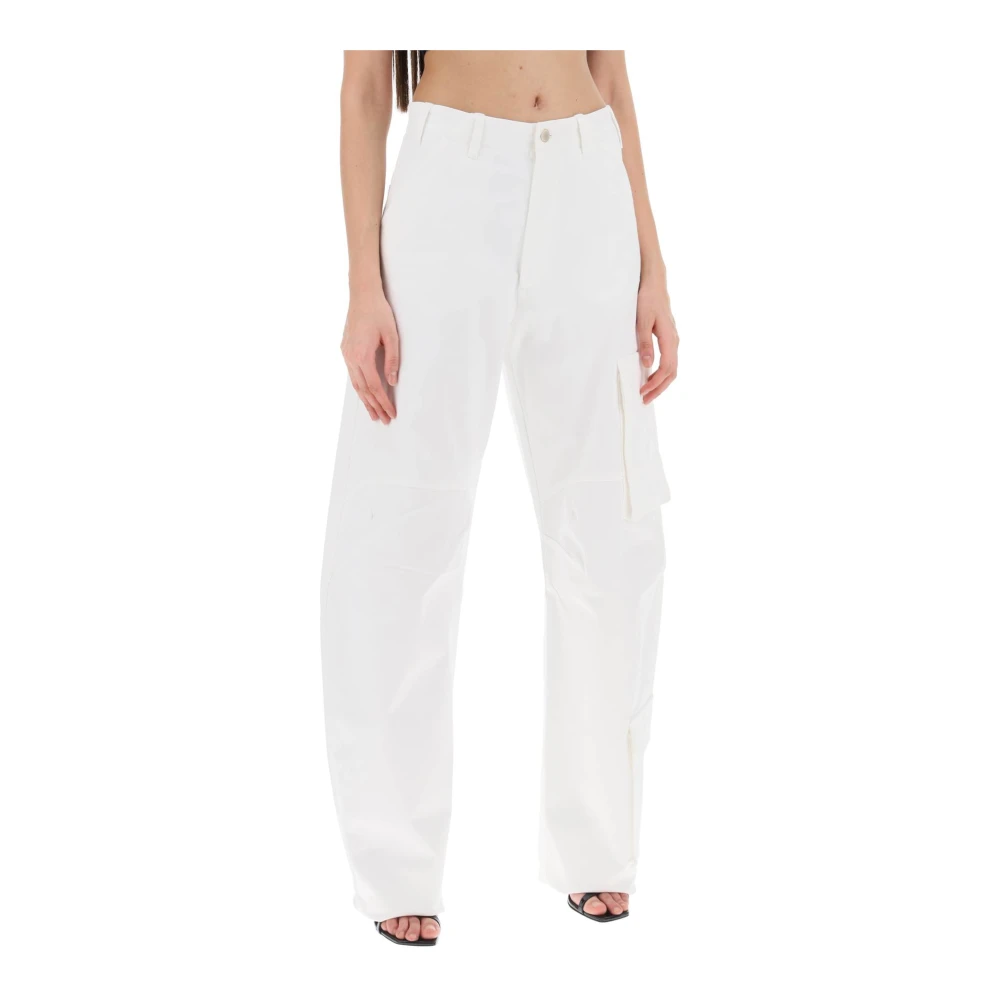 Darkpark Rose Cargo Broek met Multi-Pocket Design White Dames
