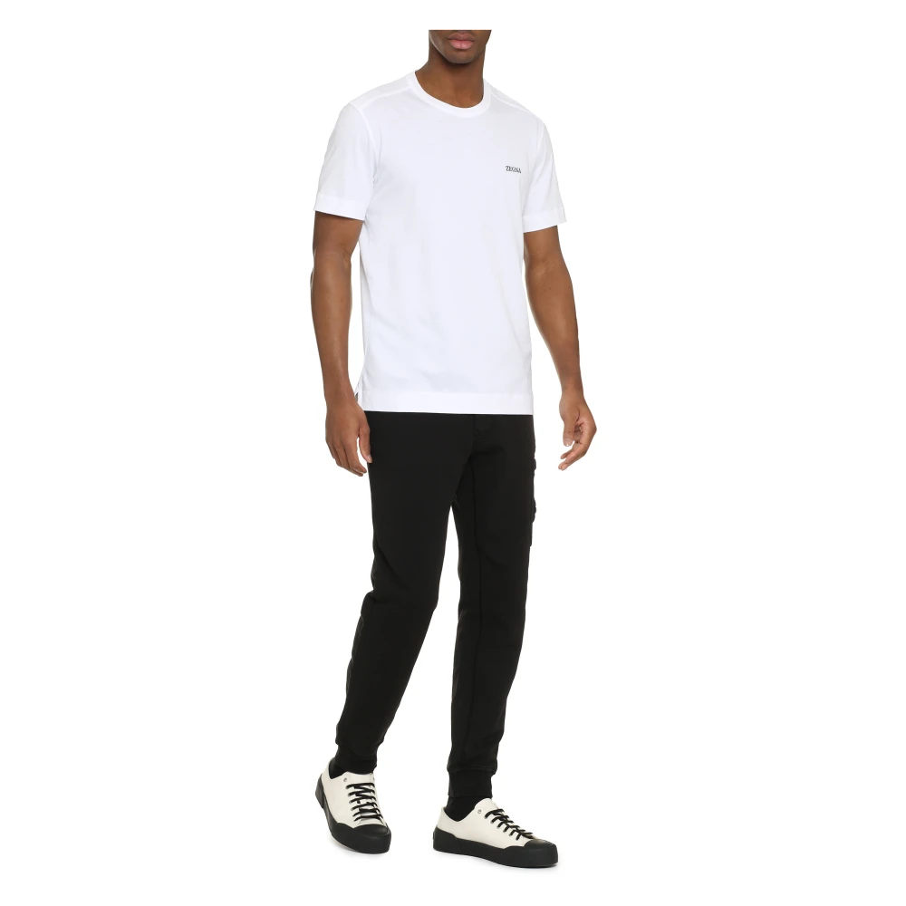 Ermenegildo Zegna Katoenen T-shirt met Logo White Heren