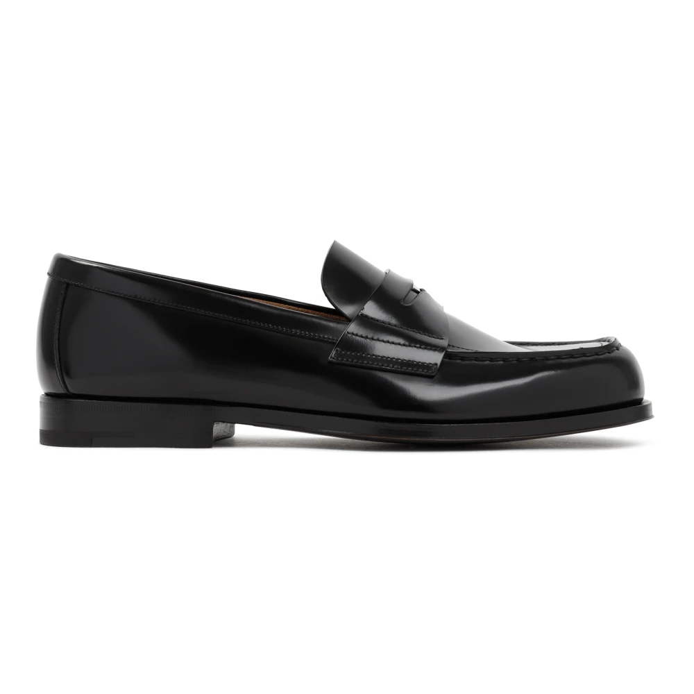 Prada Men's Black Loafers, 10 Uk, Leather Loafers