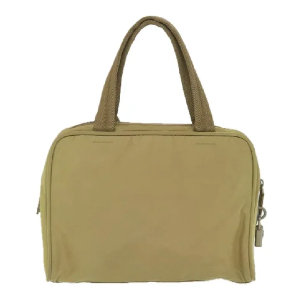 Prada Vintage Pre-owned Fabric prada-bags Beige Dames